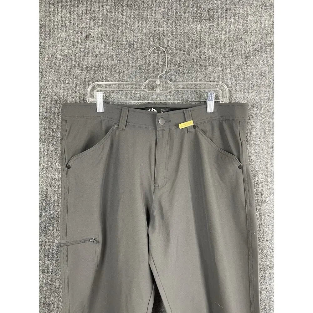 Pacific Outfitters Men's Regular Fit Gray Nylon Blend Pants 36x32‎